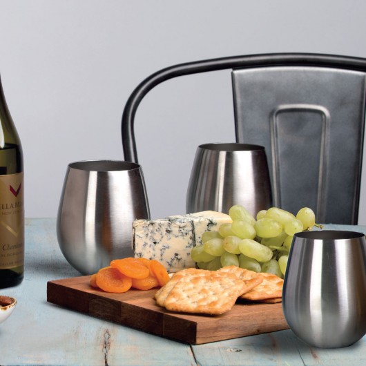 Stemless Stainless Steel Wine Glass Sets Lifestyle